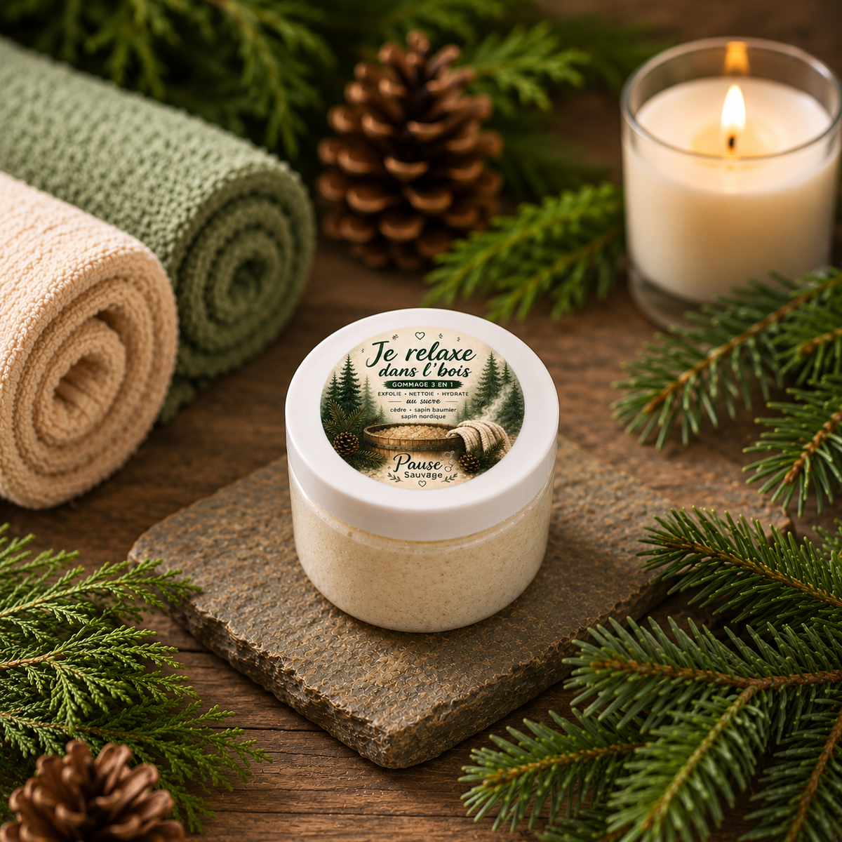 3-in-1 sugar exfoliating scrub