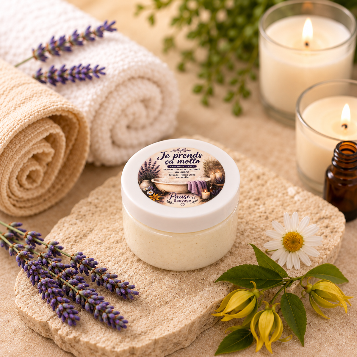 3-in-1 sugar exfoliating scrub